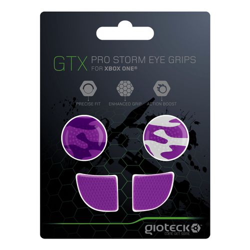 Gioteck Gtx Xbox One - Thumb Grips Xbox One Bouchons/Capuchons/Protection En Silicone Pour Joysticks Grips Xbox - Antidérapant - Aide A Viser - Protection Manette Xbox One - Camo Mauve Et Blanc