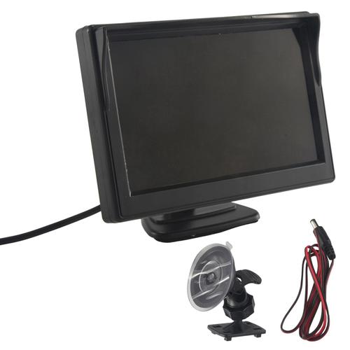 Moniteur Une Écran Lcd Hd Tft 800x480 De 5 Pouces Avec Double Support De Pour Caméra De Recul De Voiture / Vue Arrière / Lecteur Dvd / Multimédia