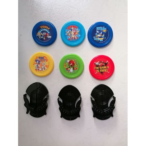 Lot 6 Disques Sega : Sonic The Hedgehog, Tails (Miles Prower), Amy Rose, Knuckles, Dr Robotnik (Eggman)