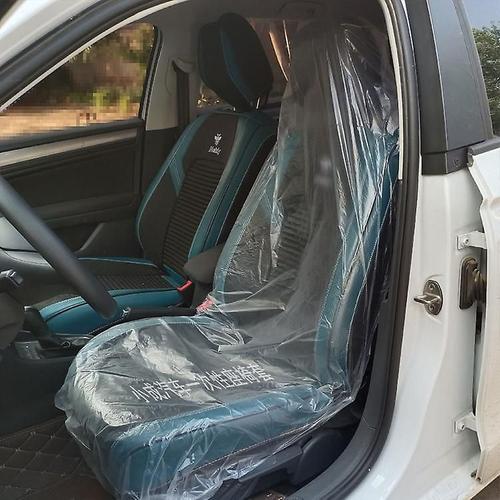 Kcbbe Housse de siège de voiture jetable en plastique transparent