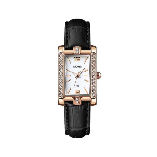 Hilewa Montre rectangulaire pour femme avec lunette d cor e de