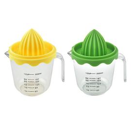 Presse-agrumes manuel en acier inoxydable avec tasse de rangement 400 ml  avec 2 alésoirs, presse-agrumes, outil de bricolage pour citrons, citrons