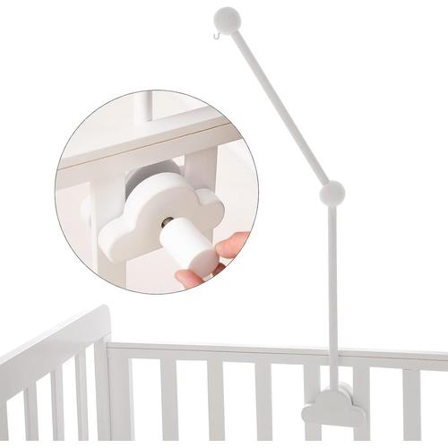 Baby Mobile Support en bois Conception de nuages pour lit de bébé