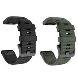 Bracelet Garmin QuickFit pour Fenix 6S - Silicone Noir