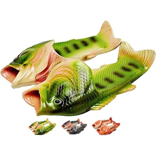 Vert Plage Creative Poisson Chaussures Unisexe Eva Douche Pantoufles D'été Enfants Animal Drôle Antidérapant Résistant À L'usure Sandales 44-45eu