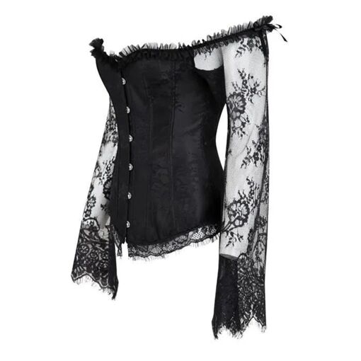 Corset Pour Femme En Satin à Lacets - Style Gothique Et Bustier Dentelle - Idéal Halloween, Soirées à Thème Ou Lingerie Sexy - 4