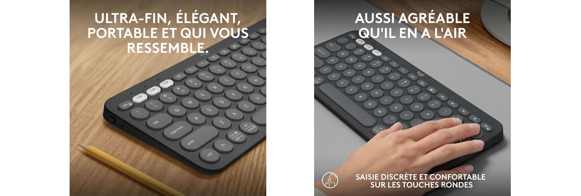 Logitech Pebble Keys 2 K380s clavier Bluetooth multidispositif image 1 | Rakuten