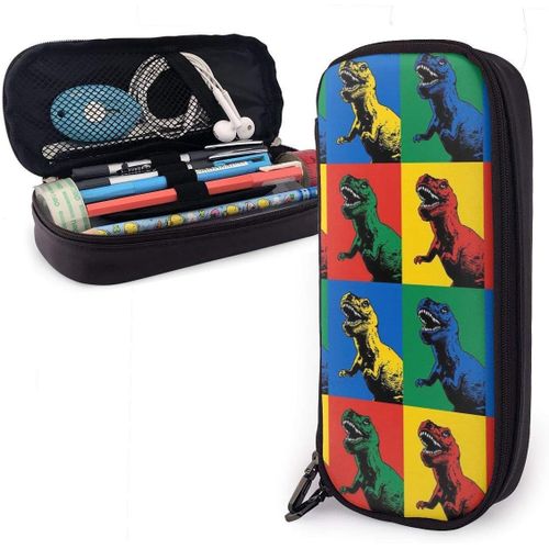Rouge Jaune Bleu Vert Dinosaure Trousse Grande Capacit¿¿ Stylo Crayon