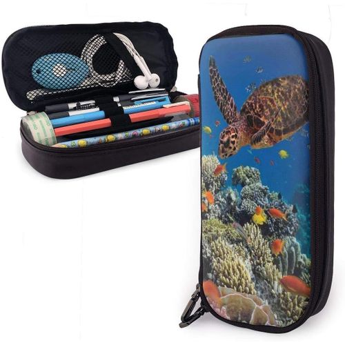 Poissons Color¿¿S Et Vieille Tortue Trousse Grande Capacit¿¿ Stylo Crayon