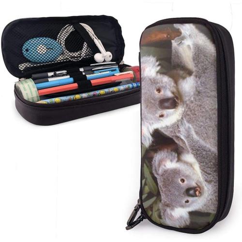 Baby Koala Bear Cub With Mother Pencil Case Big Capacity Pen Pencil