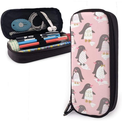 Trousse ¿¿ Crayons Dessin Anim¿¿ Pingouin Pochette ¿¿ Crayons L¿¿Ger Grand Stylo Sac Organisateur ¿¿ Glissi¿¿Re Sac De Papeterie Po