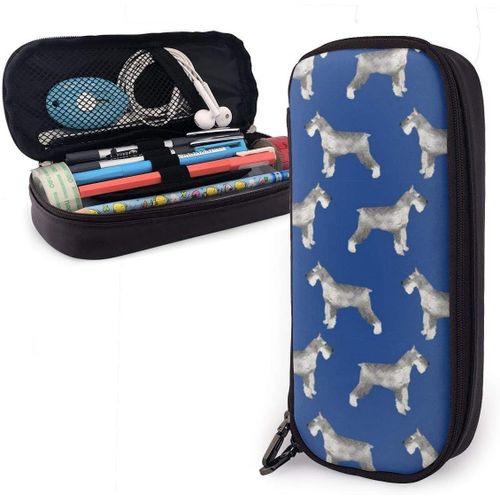 Trousse ¿¿ Crayons Schnauzer Chien Pochette ¿¿ Crayons Grande Capacit¿¿ Grand Stylo Sac Compartiments Sac ¿¿ Crayons Pour Cadeaux