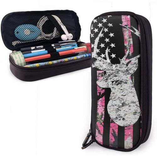 Trousse ¿¿ Crayons Drapeau Am¿¿Ricain Balles De Fusil Dr?Le Chasse Au Cerf Rose Camouflage Pochette ¿¿ Crayons Sac ¿¿ Crayons ¿¿ G