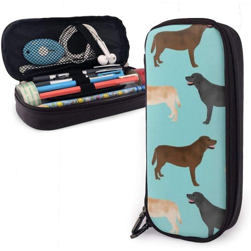 Trousse ¿¿ Crayons Mignon Labradors Jaune Chocolat Noir Laboratoire Chiens De Compagnie Organisateur Sac De Papeterie Mignon ¿¿