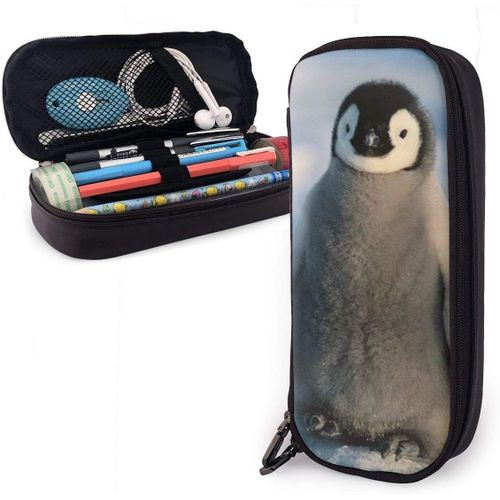 Trousse ¿¿ Crayons Pingouin Trousse ¿¿ Crayons Grand Organisateur Sac De Papeterie Grande Capacit¿¿ Trousse En Cuir Pour ¿¿Tudian