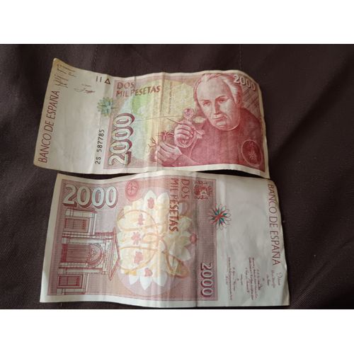 2 Billets De 2000 Pesetas