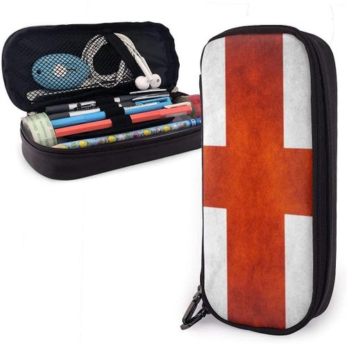 Trousse ¿¿ Crayons Vintage St George's Cross England Flag Pencil Pouch Waterproof Pencil Bag Funny Organizer