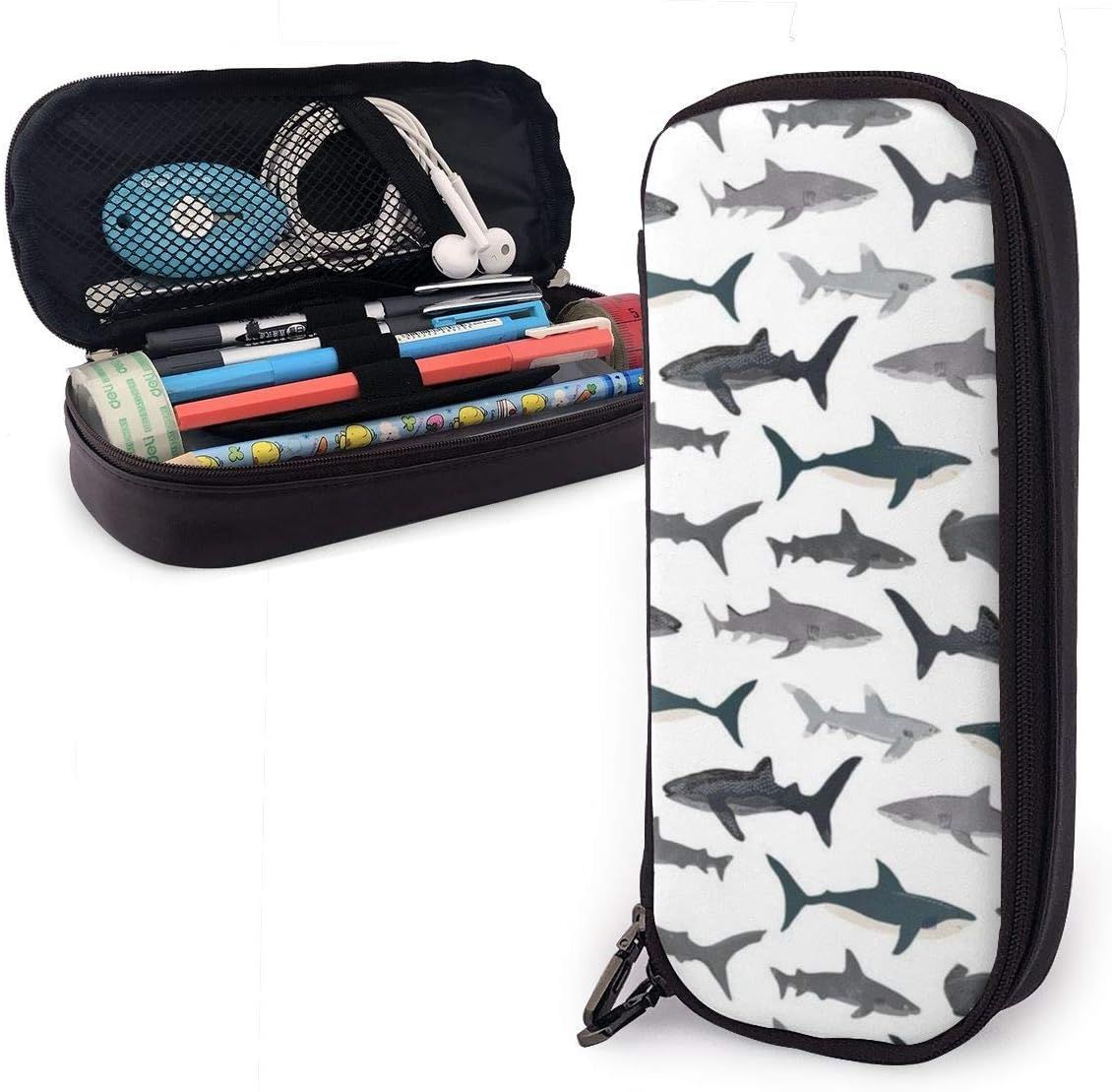 Trousse ¿¿ Crayons Requin Silhouette Grand Stylo Sac Pochette ¿¿ Crayons ¿¿Tanche Grande Capacit¿¿ Sac ¿¿ Crayons Pour Les Filles