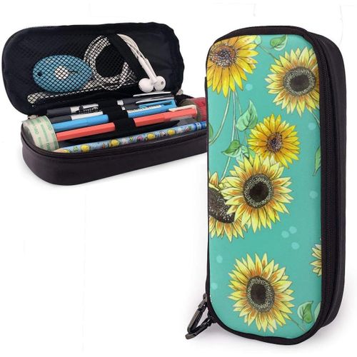 Trousse ¿¿ Crayons Jolie Tournesol Organisateur Papeterie Sac Grande Capacit¿¿ Grand Stylo Sac ¿¿Tanche Crayon Pou