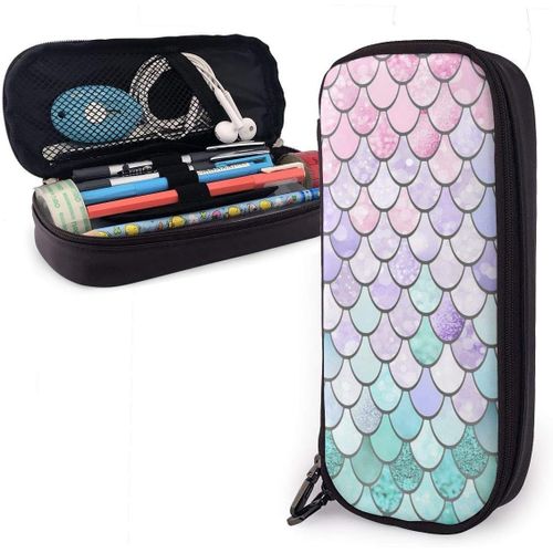 Organisateur Sac De Papeterie ¿¿Cailles De Poisson Color¿¿Es Sac ¿¿ Crayons Pochette ¿¿ Crayons L¿¿G¿¿Re Grande Trousse En Cuir Pou