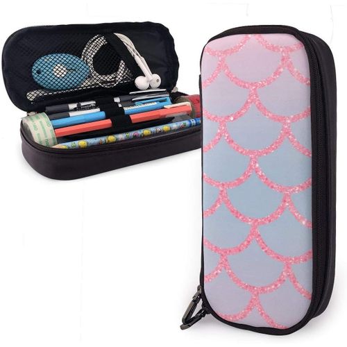 Organisateur Papeterie Sac ¿¿Cailles De Poisson Rose Trousse Grande Capacit¿¿ Trousse En Cuir Mignon Trousse ¿¿ Crayons Pour Filles Coll¿¿Ge ¿¿Tudiants Bureau