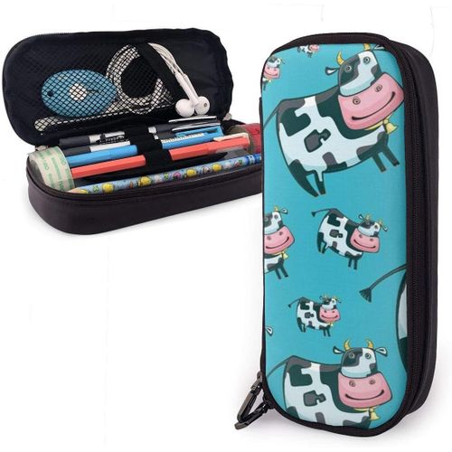 Grand Stylo Sac Dessin Anim¿¿ Vache Trousse ¿¿ Crayons En Cuir L¿¿Ger Trousse ¿¿ Crayons Mignon Pochette ¿¿ Crayons Pour Les