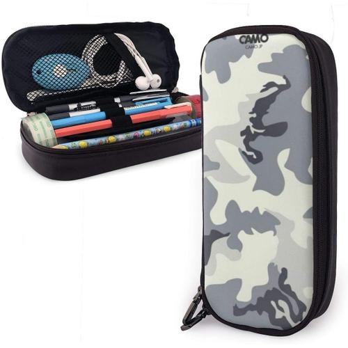 Trousse ¿¿ Crayons Arm¿¿E Camouflage 3d Impression En Cuir Trousse ¿¿ Crayons Grande Capacit¿¿ Organisateur Sac De Papeterie