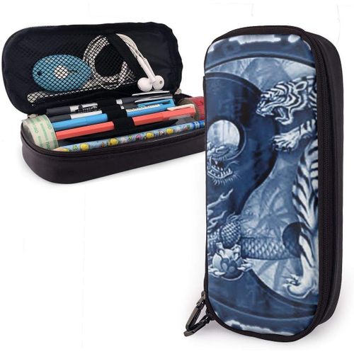 Trousse ¿¿ Crayons Dragon Symbol Pochette ¿¿ Crayons ¿¿Tui ¿¿ Crayons L¿¿Ger Compartiments ¿¿Tui ¿¿ Crayons En Cuir Pour Gar?On