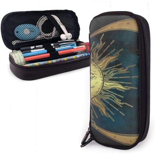 Sac De Papeterie Organisateur Vintage Art Golden Sun Moon Star Trousse ¿¿ Crayons Grande Pochette ¿¿ Crayons Sac ¿¿ Crayons