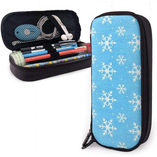 Organisateur Papeterie Sac Bleu Frozen Flocon De Neige Crayon Sac Grande Capacit¿¿ Grand Stylo Sac L¿¿Ger Crayon Poche Pou