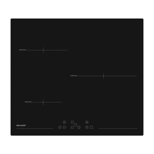 Sharp KH-6I31NT0I-FR - Table de cuisson à induction - 3 plaques de cuisson - Niche - largeur : 56 cm - profondeur : 49 cm