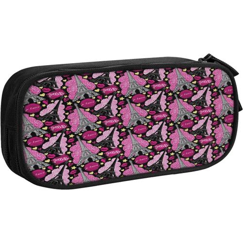 Trousse À Crayons Toile De Fond Papillon Coloré, Porte-Stylo Grande Capacité Grande Pochette