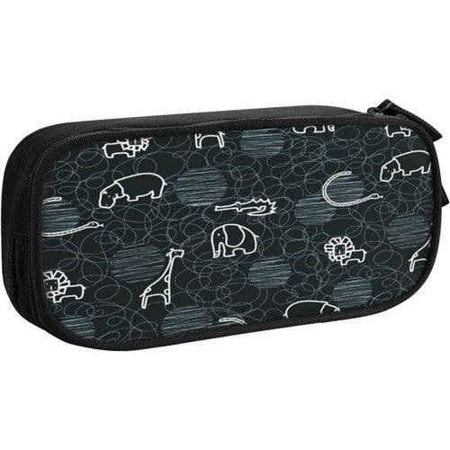 Trousse À Crayons Avion Volant Au-Dessus De La Mer Au Coucher Du Soleil, Grande Capacité Grande Pochette Porte-Stylo