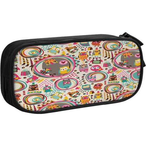 Trousse À Crayons Enveloppée De Pingouin Avec Canne En Bonbon, Grande Capacité Grande Pochette Porte-Stylo