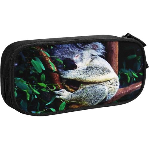 Trousse Koala Recroquevillé Fast Endormi, Grande Capacité Grande Pochette Porte-Stylo