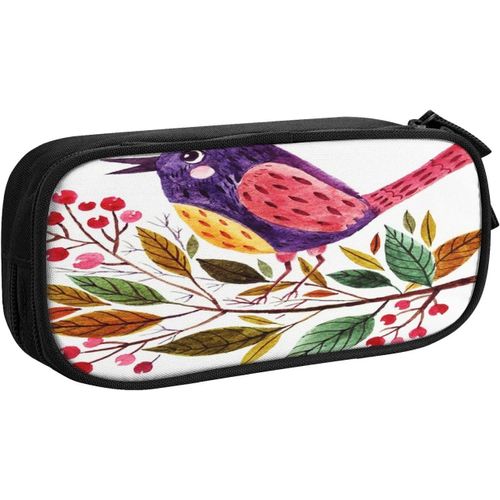 Trousse Plume Motif Plume 479, Grande Capacité Grande Pochette Porte-Stylo