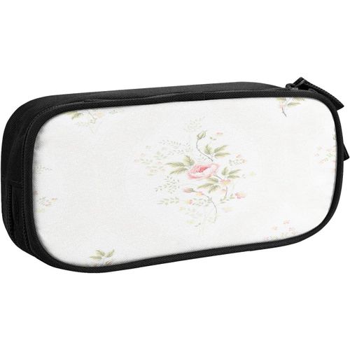 Trousse À Crayons Fleur Papillon Floral Printemps Ligne, Grande Capacité Grande Pochette Porte-Stylo