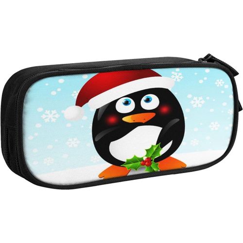 Trousse Pingouin Tangled In Christmas, Grande Capacité Grande Pochette Porte-Stylo