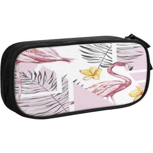 Trousse À Crayons Tropical Flamingo Flower Movie, Grande Capacité Grande Pochette Porte-Stylo