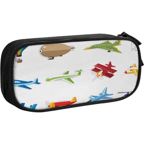 Trousse À Crayons Dessin Animé Avion De Ligne Vaisseau Spatial Avion Régulier, Grande Capacité Grande Pochette Porte-Stylo