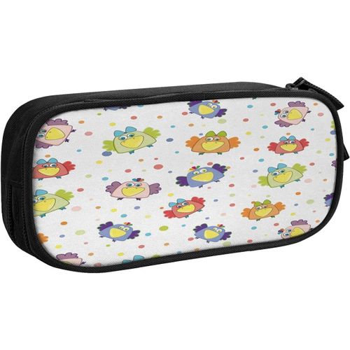 Trousse À Crayons Poisson Algues Personnages Animaux De Dessin Animé, Grande Capacité Grande Pochette Porte-Stylo