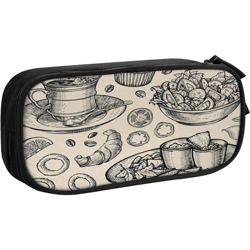Trousse À Crayons Beauté Animale Fleur Papillon, Grande Capacité Grande Pochette Porte-Stylo