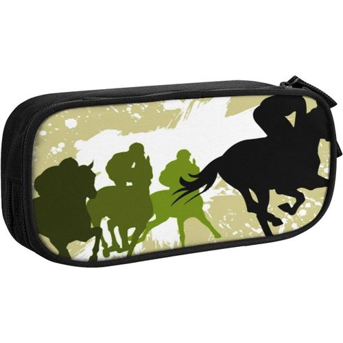 Trousse Cheval Vert 090, Grande Capacité Grande Pochette Porte-Stylo