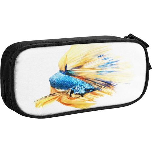 Trousse Agressif Poisson Siamois, Grande Capacité Grande Pochette Porte-Stylo