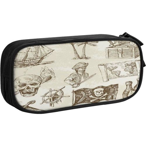 Trousse À Crayons Bottle Treasure Pirate, Grande Capacité Grande Pochette Porte-Stylo