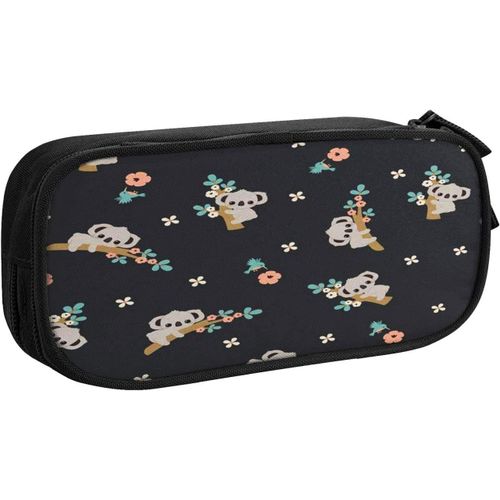 Trousse À Crayons Koala Fleur De Corail Grimpant Aux Arbres, Grande Capacité Grande Pochette Porte-Stylo