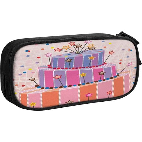 Trousse À Crayons Cat Windows Pretty, Grande Capacité Grande Pochette Porte-Stylo