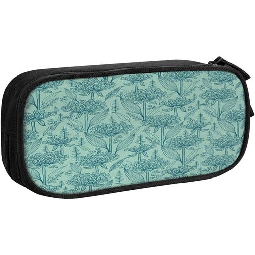 Trousse à Crayons En Velours Côtelé - 19x7x6cm - Multifonction Bureau Et Maquillage