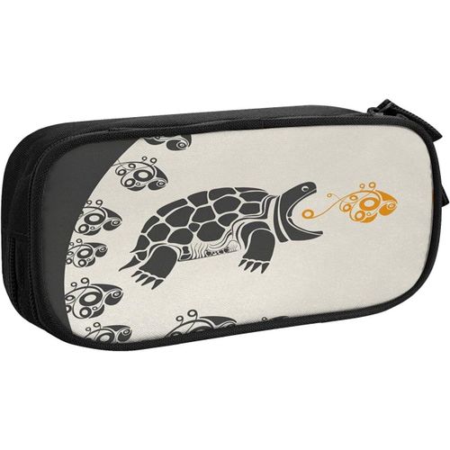 Trousse À Crayons Animal Tortue Tortue, Grande Capacité Grande Pochette Porte-Stylo