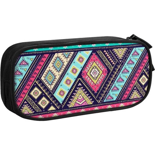 Trousse Plume Motif Mandala, Grande Capacité Grande Pochette Porte-Stylo